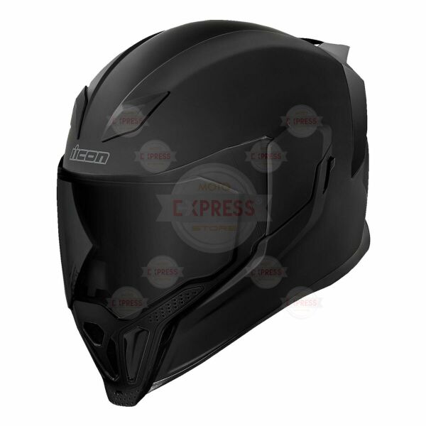 Icon Airflite Dark Kapalı Motosiklet Kaskı Mat Siyah L