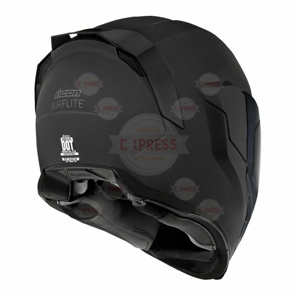 Icon Airflite Dark Kapalı Motosiklet Kaskı Mat Siyah L