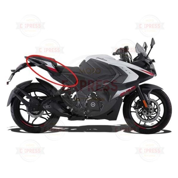 Bajaj Pulsar Rs200 2021-2025 Sağ Arka Sele Altı Kuyruk Grenajı Siyah-Beyaz A