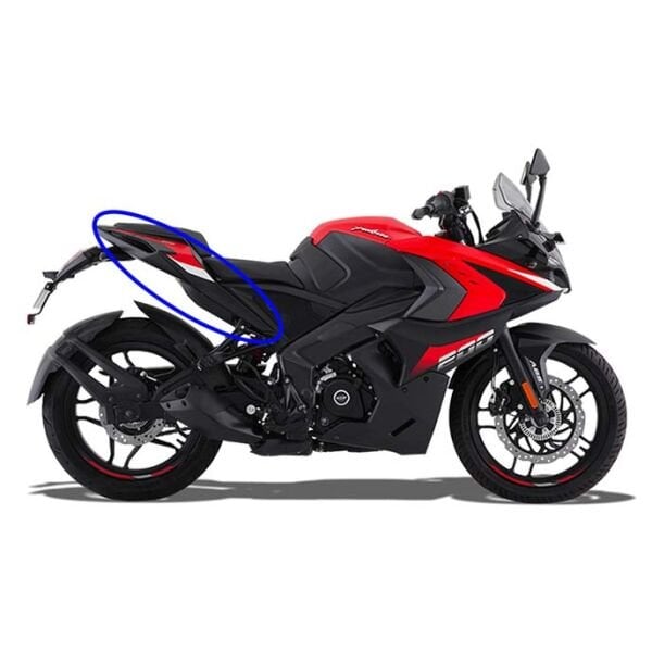 Bajaj Pulsar Rs200 2021-2025 Sağ Arka Sele Altı Kuyruk Grenajı Siyah-Kırmızı A