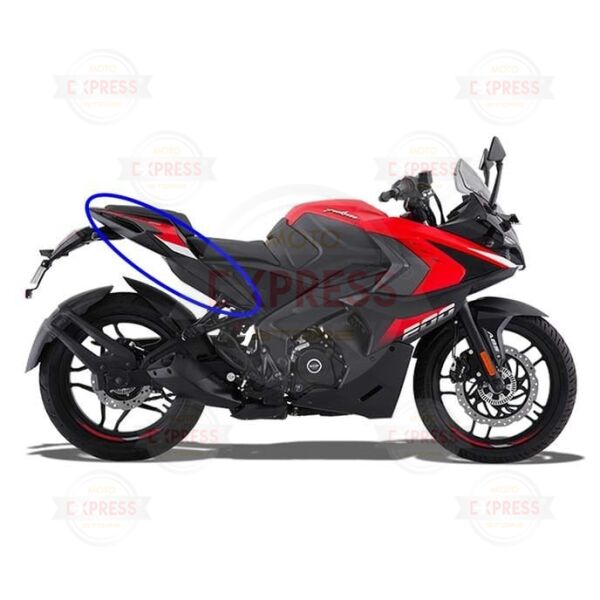 Bajaj Pulsar Rs200 2021-2025 Sağ Arka Sele Altı Kuyruk Grenajı Siyah-Kırmızı A