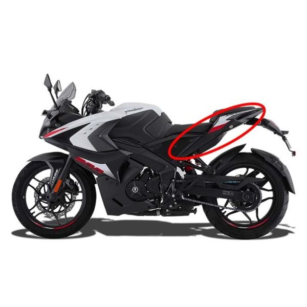 Bajaj Pulsar Rs200 2021-2025 Sol Arka Sele Altı Kuyruk Grenajı Siyah-Beyaz A