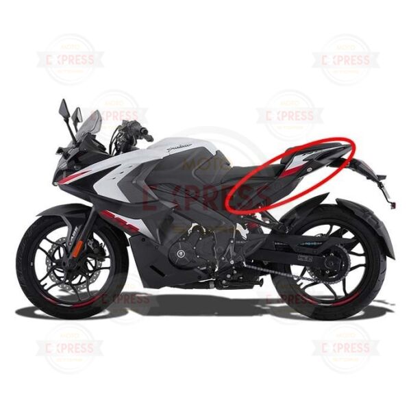 Bajaj Pulsar Rs200 2021-2025 Sol Arka Sele Altı Kuyruk Grenajı Siyah-Beyaz A