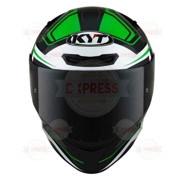 Kyt Tt-Course Kask Overtech Siyah/Yeşil