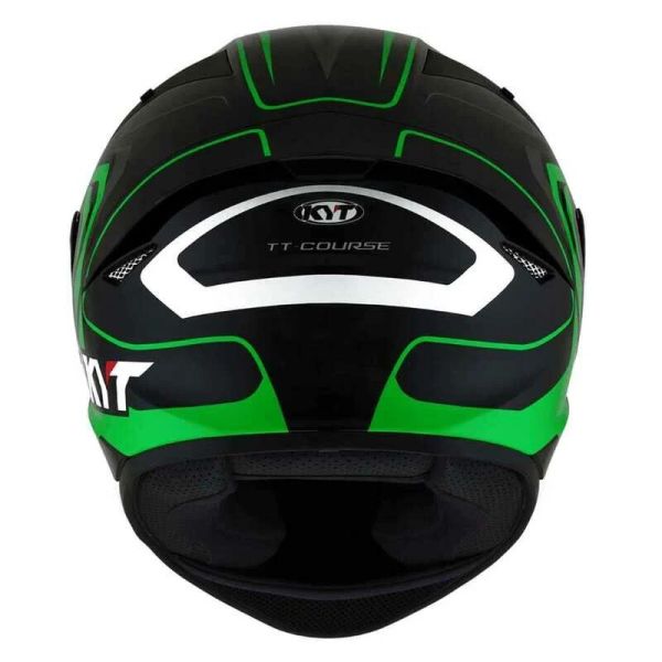 Kyt Tt-Course Kask Overtech Siyah/Yeşil