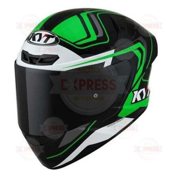 Kyt Tt-Course Kask Overtech Siyah/Yeşil L