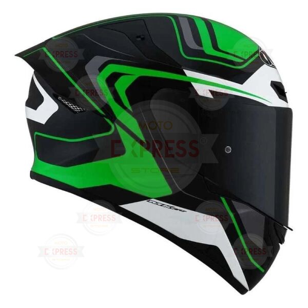Kyt Tt-Course Kask Overtech Siyah/Yeşil L