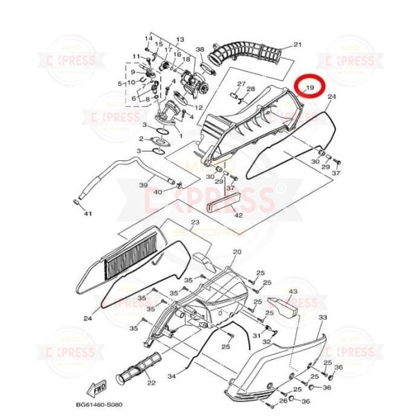 Yamaha Xmax250 Xmax300 2018-2025 Hava Filtresi Kutusu Kazanı Yuvası A