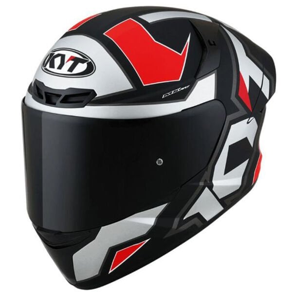 Kyt Tt-Course Kask Electron Mat Gri/Kırmızı