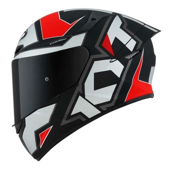 Kyt Tt-Course Kask Electron Mat Gri/Kırmızı