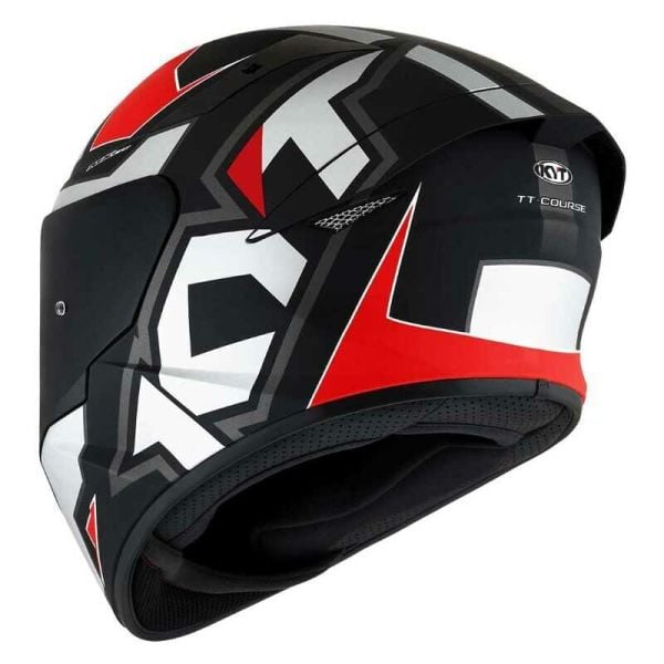 Kyt Tt-Course Kask Electron Mat Gri/Kırmızı