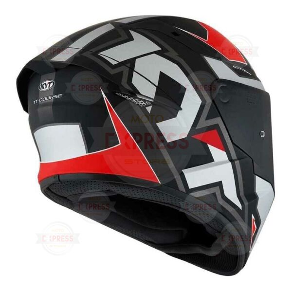 Kyt Tt-Course Kask Electron Mat Gri/Kırmızı M