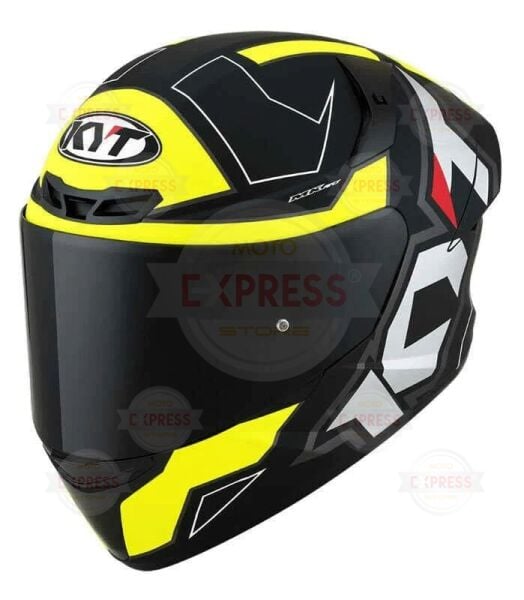 Kyt Tt-Course Kask Electron Mat Siyah Sarı