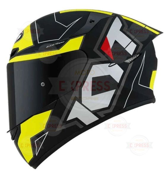 Kyt Tt-Course Kask Electron Mat Siyah Sarı L