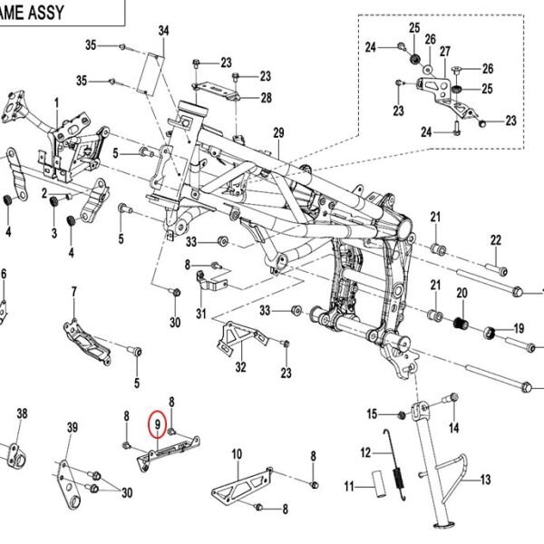 CFMoto 450SR Sol Panel Sakal Bağlantı Braketi A