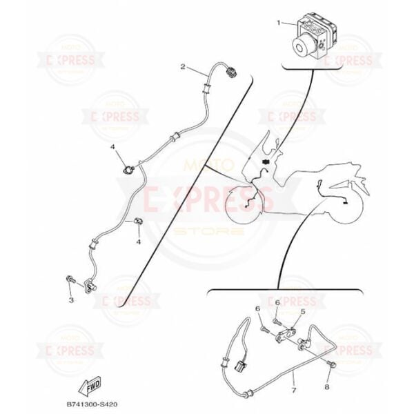 Yamaha Xmax250 Xmax300 2018-2025 Ön Teker Hız Sensörü Müşürü A